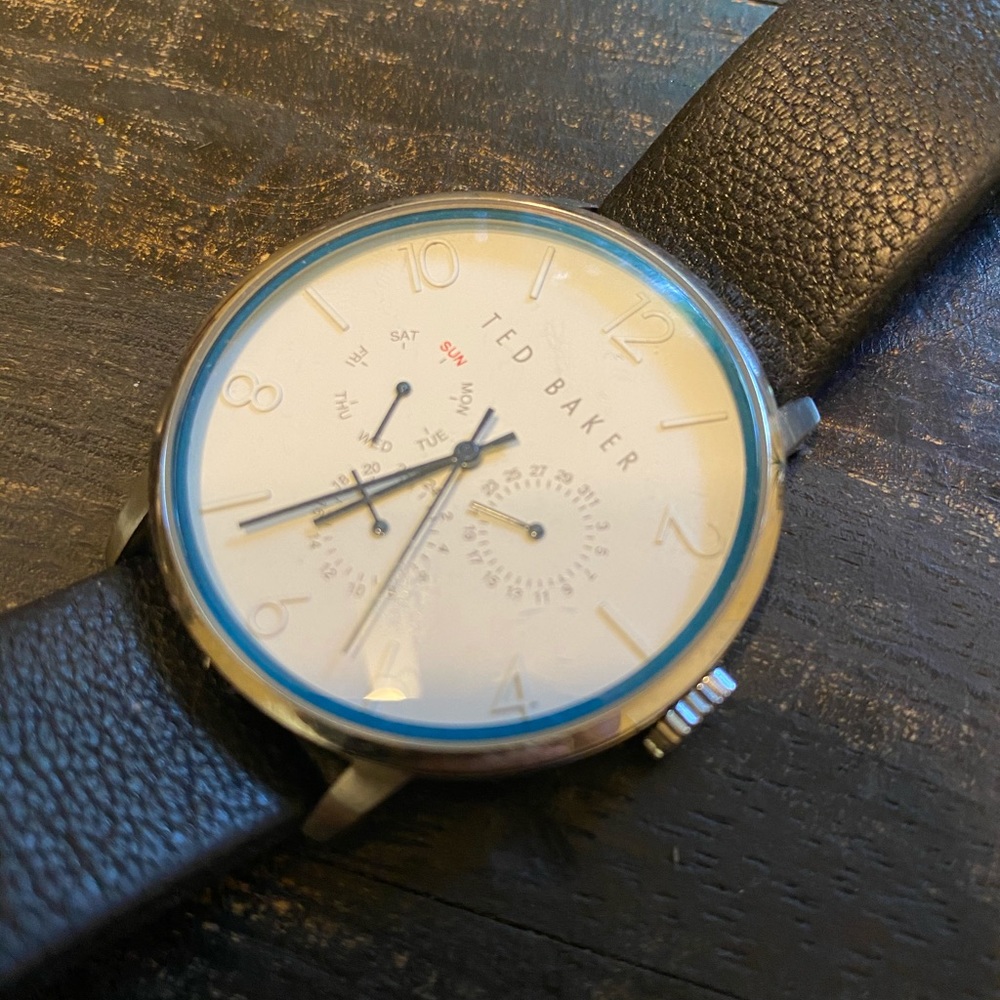 Ted Baker Accent Watch with Leather Strap
